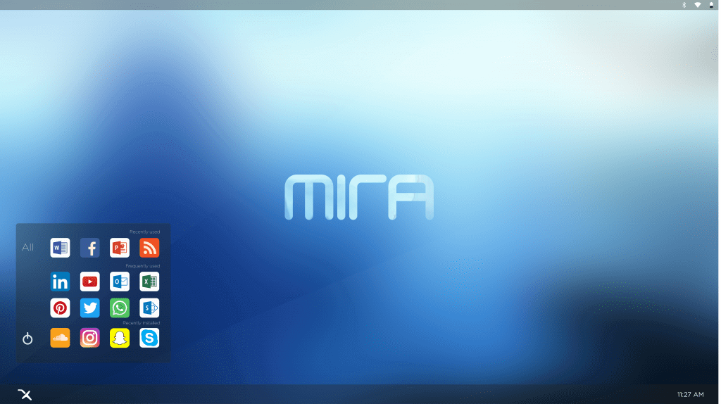 Mira App android desktop view